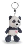 62606 Panda 62606 Sleutelhanger, Love Panda met hartje, 10 cm, zwart, trouwe metgezel van pluche voor rugzak of tas, sleutelhouder voor klein en groot