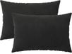 vidaXL Housse de coussin HEERLEN Noir 40 x 60 cm Velours