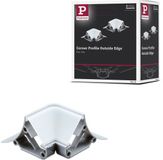 Paulmann LED Strip profiel Corner Verbindingen Outside Edge pak van 2 stuk Grijs