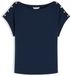 Tommy Hilfiger Femme T-shirt Manches Courtes Coton S Bleu Foncé Automne/Hiver 2026