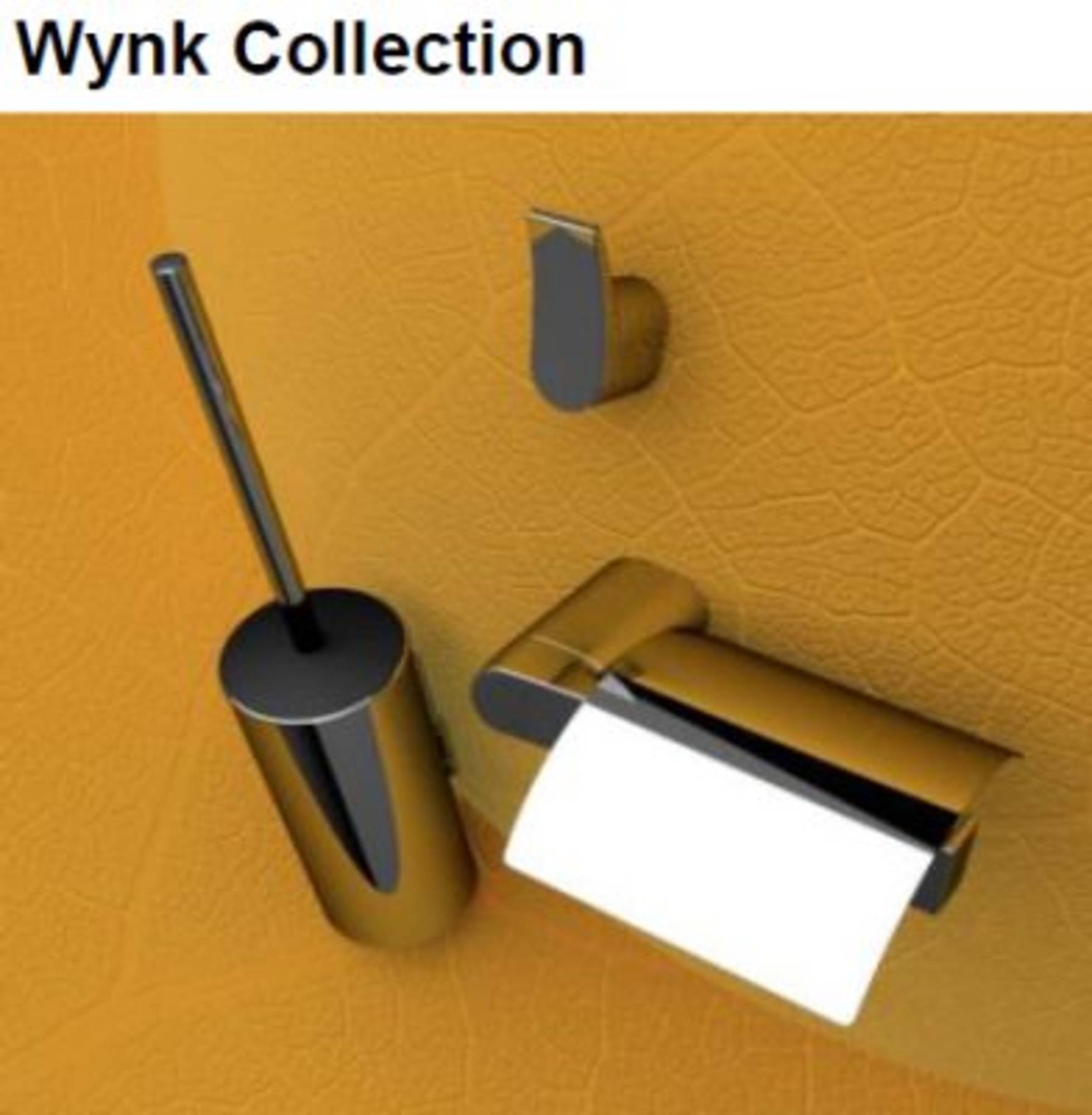 Geesa Wynk toiletset compleet met closetrolhouder met klep rechts borstelgarnituur + haak met extra witte borstel chroom 91450002115