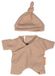 Miniland Pyjama pour poupée avec bonnet - Vêtements pour poupée 21cm Marron