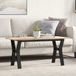Maison Exclusive - Table de conférence avec piètement en Y, 100x50x45 cm, en pin et acier
