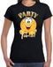 Bellatio Decorations Verkleed t-shirt voor dames - zwart - party time emoji - themafeest M