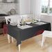 Bonamaison Tafelkleed, Anti-Mold, Sneldrogend, Waterdicht, 100% Polyester Tafellaken, rood Zwart, 140 x 160 Cm