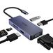 YLSCI USB C-hub, 6-in-1 USB-C adapter, met 1 x HDMI-aansluiting, 1 x VGA-aansluiting, 2 x USB-poorten, SD/TF-kaartlezer, breidt de connectiviteit voor laptop, smartphone, tablet, XPS en meer