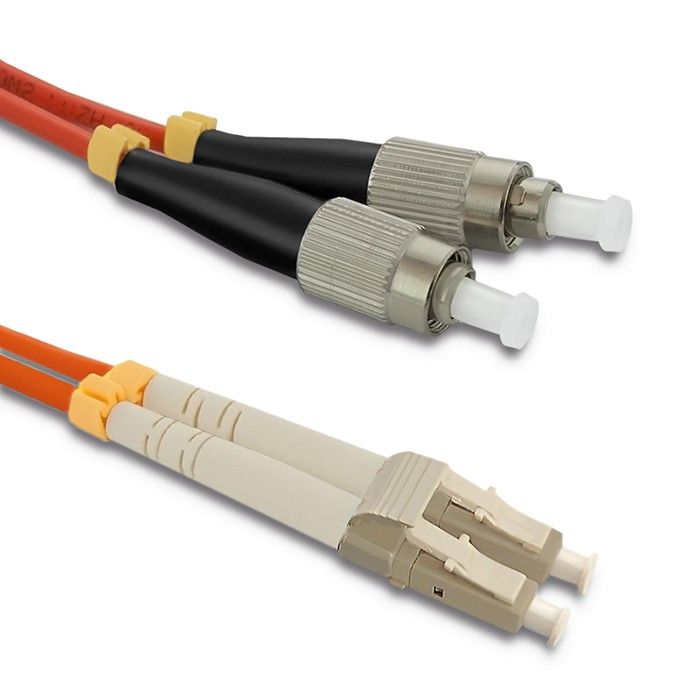 Qoltec Glasvezel Patchcord LC/UPC-FC/UPC | Multimode | 50/125 | OM2 | Duplexwoning | 1m
