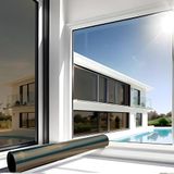 MARAPON Spiegelfolie Raam Bruin 0,75x2 m Statisch Hechtend Zonder Lijm Zonwerende Raamfolie Anti Inkijk UV-Bescherming Anti Warmte