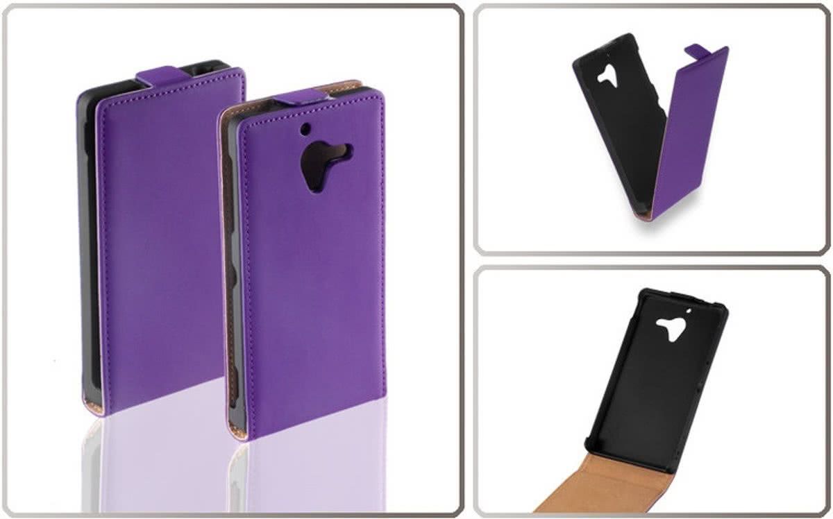 HC Case LELYCASE Premium Flip Case Sony Xperia ZL - Lila