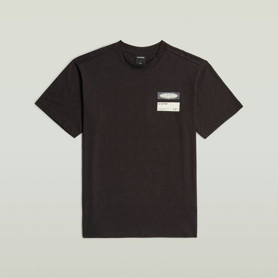 G-Star Box globe gr r t Heren T-shirt M Katoen Regular Fit Zwart