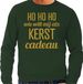 Bellatio Decorations Foute kersttrui/sweater voor heren - Hohoho kerst cadeau - groen - glitter goud M