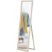 Miroir pleine longueur 160x50 cm, cadre rectangulaire blanc, usage polyvalent pour salon ou chambre