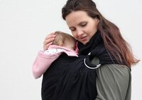 Yaro Turtle Black Ring Sling - Geweven draagdoek - Zwart - Katoen