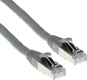 ACT Grijze 1,5 meter LSZH SFTP CAT6A patchkabel snagless met RJ45 connectoren FB7051