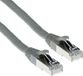 ACT Grijze 1,5 meter LSZH SFTP CAT6A patchkabel snagless met RJ45 connectoren FB7051