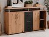 Buffet NEVERLAND 4 portes 3 tiroirs chêne artisan