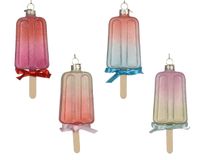Decoris Ornament glas l5b2h12 cm a4 kerst