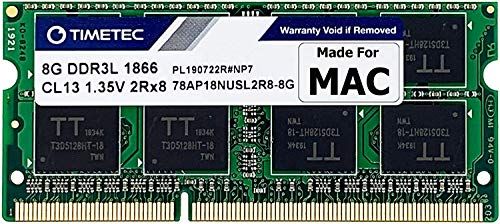 Timetec Apple 8GB DDR3L 1866MHz SODIMM Memory Ram Module