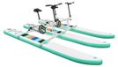 Pédalo Gonflable Bateau pour 2 Personnes Cadre en Aluminium Capacité de Charge 180 kg Siège Réglable Vert clair