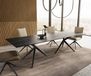 DELIFE Table à manger Edge 300x100 Céramique Laminam®Noir Desir Brun Estelar rond Métal Noir