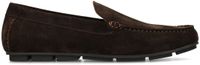 Manfield Heren Donkerbruine Suède Loafers Maat 44