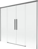 Mexen Rox paroi de douche 2 pièces coulissant 180 x 150 cm, transparent, gun metal