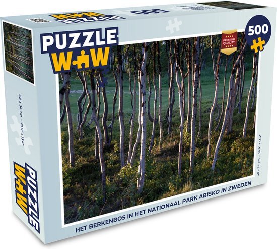 MuchoWow Puzzel Het berkenbos in het Nationaal park Abisko in Zweden - Legpuzzel - Puzzel 500 stukjes