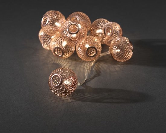 KONSTSMIDE Light set copper metal balls