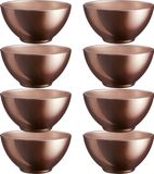 Luminarc Bols/coupelles pour dessert/petit-déjeuner - 2x - Verre - D13 x 6 cm - Marron chocolat