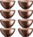 Luminarc Bols/coupelles pour dessert/petit-déjeuner - 2x - Verre - D13 x 6 cm - Marron chocolat