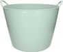Sans marque Baignoire flexible - vert menthe - 40 litres - avec poignées - 45 cm - plastique - seau - panier à linge