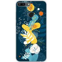 Huawei Honor 9 Lite Sea flowers bedrukt siliconen hoesje