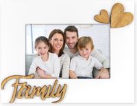 ZEP - Houten Fotolijst met tekst Family Wit voor foto 10x15 - FE9946