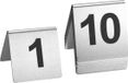 Numéros de table en acier inoxydable, 1-10, 6 cm x 6 cm