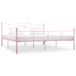 vidaXL Bedframe metaal roze 200x200 cm