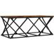 Table basse en chêne fumé 100x49x40 cm bois d'ingénierie