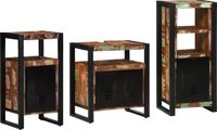 vidaXL Ensemble de meubles de salle de bain 3 pièces multicolore et noir