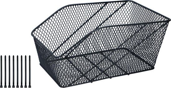 Dunlop Fietsmand - 13 Liter - Achterkant Fiets - Metaal - Zwart