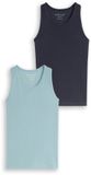 Tom Tailor - Basic geribde top in een set van 2 - Maat 176 - Parisien Night Blue