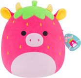 Squishmallows Cleary Hot Pink Strawberry Cow Medium Plush 30cm