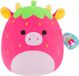 Squishmallows Cleary Hot Pink Strawberry Cow Medium Plush 30cm