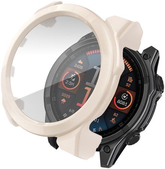 imoshion Ploonk B.V. Screenprotector - Geschikt voor Garmin Fenix 8 - 51 mm - Beige