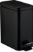 Relaxdays Pedaalemmer Badkamer - 5 Liter - Softclose - Mat RVS - Zwart