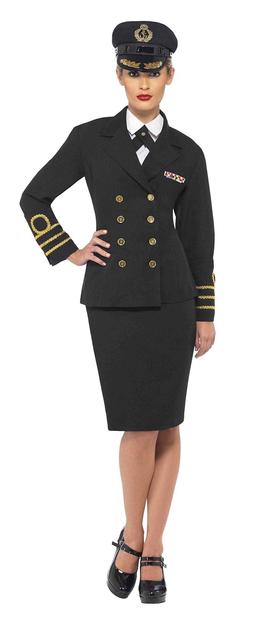 Vegaoo 38819 Marineofficier Kostuum - Maat L - Zwart