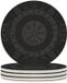 EHJOS Viking Runes Onderzetters Ronde Keramische Onderzetters met Kurken Basis Set van 4 Decoratieve Onderzetters voor Drankbekers Bar Glas 10cm Blanc 4 STUKS