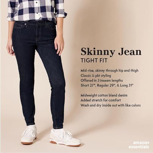 Amazon Essentials Women's Skinny Jean - Khaki - 10 UK Long