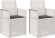 vidaXL - Chaise de jardin - 2 - pièces - Blanc - et - anthracite - PP