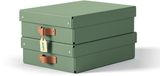 Leitz Puro Middelgrote Lage Opbergdoos met Deksel - Set van 2 - 8L - Groen