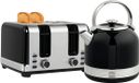 HOMCOM Waterkoker en Broodrooster Set Roestvrij staal, Kunststof 24,2L x 19,3B x 26,8H cm Zwart