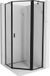 Mexen Mist cabine de douche pentagonale, ouverture droite, 90 x 90 cm, cadre noir
